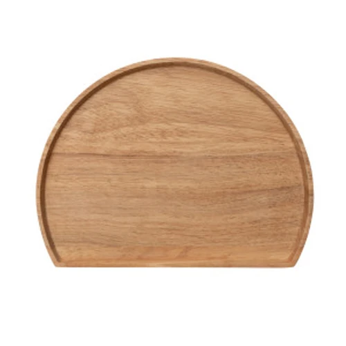 Healthy Rubberwood Semicircle Serving Board Trusted