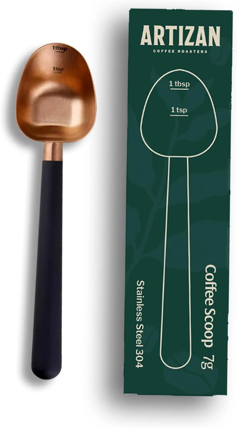 Trusted Artizan Coffee 1 Tbsp Coffee Measuring Scoop Rose Gold Stainless Steel Copper Scoop for Ground Coffee Beans Tea amp More - 7g 17 cm Long Handle Top-Quality