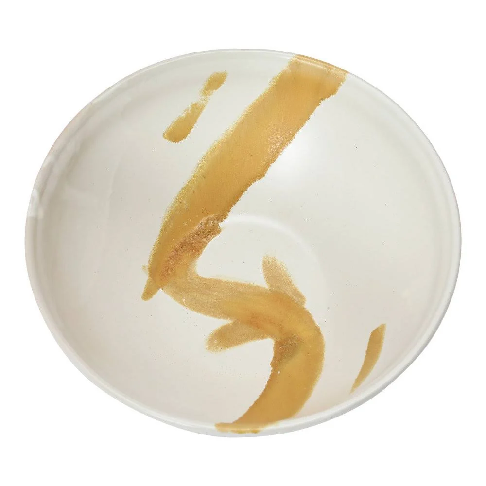 Innovative Stoneware Serving Bowl Reactive Glaze Solid