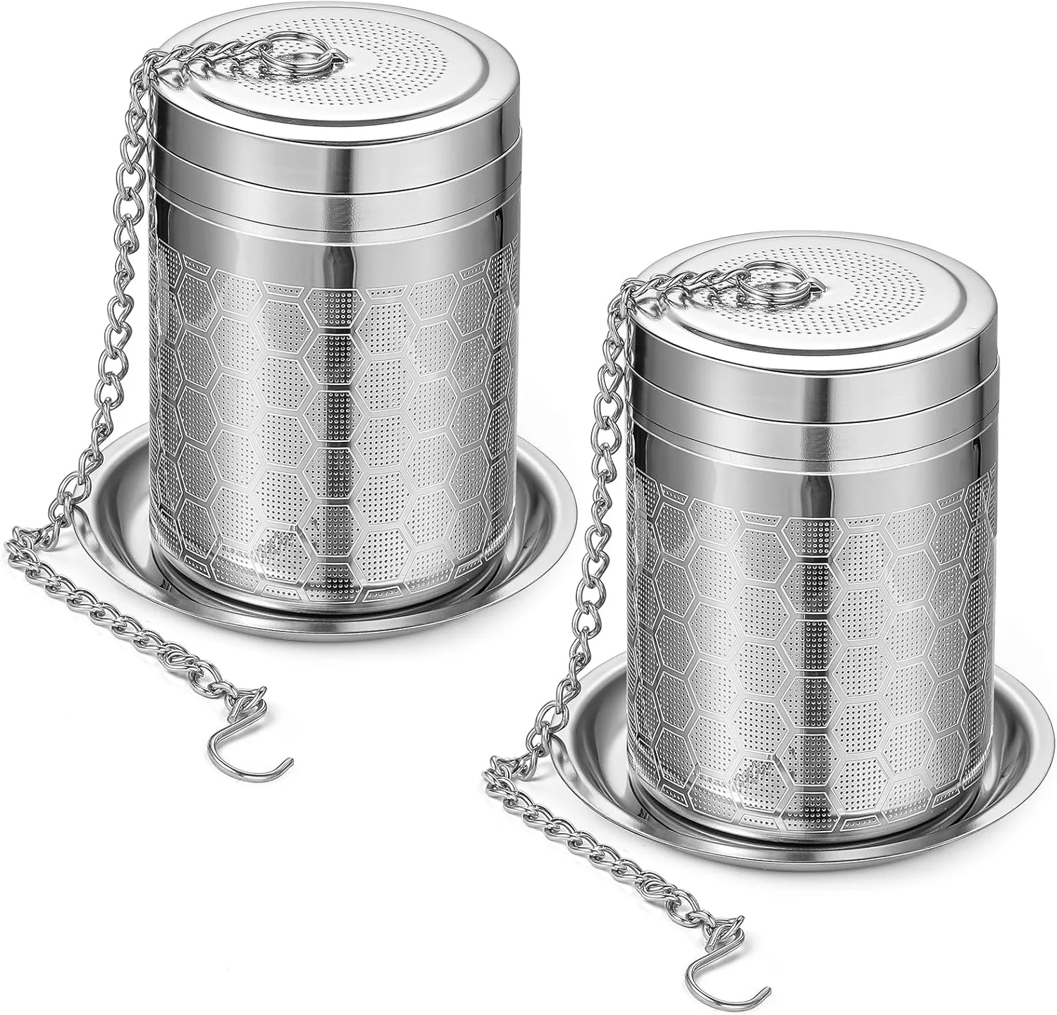 Recyclable 2 Pack Large Tea Strainers for Loose Tea Tea Infusers for loose Tea Fine Mesh Stainless Tea Strainer Loose Leaf Tea Steeper for Black Tea Official