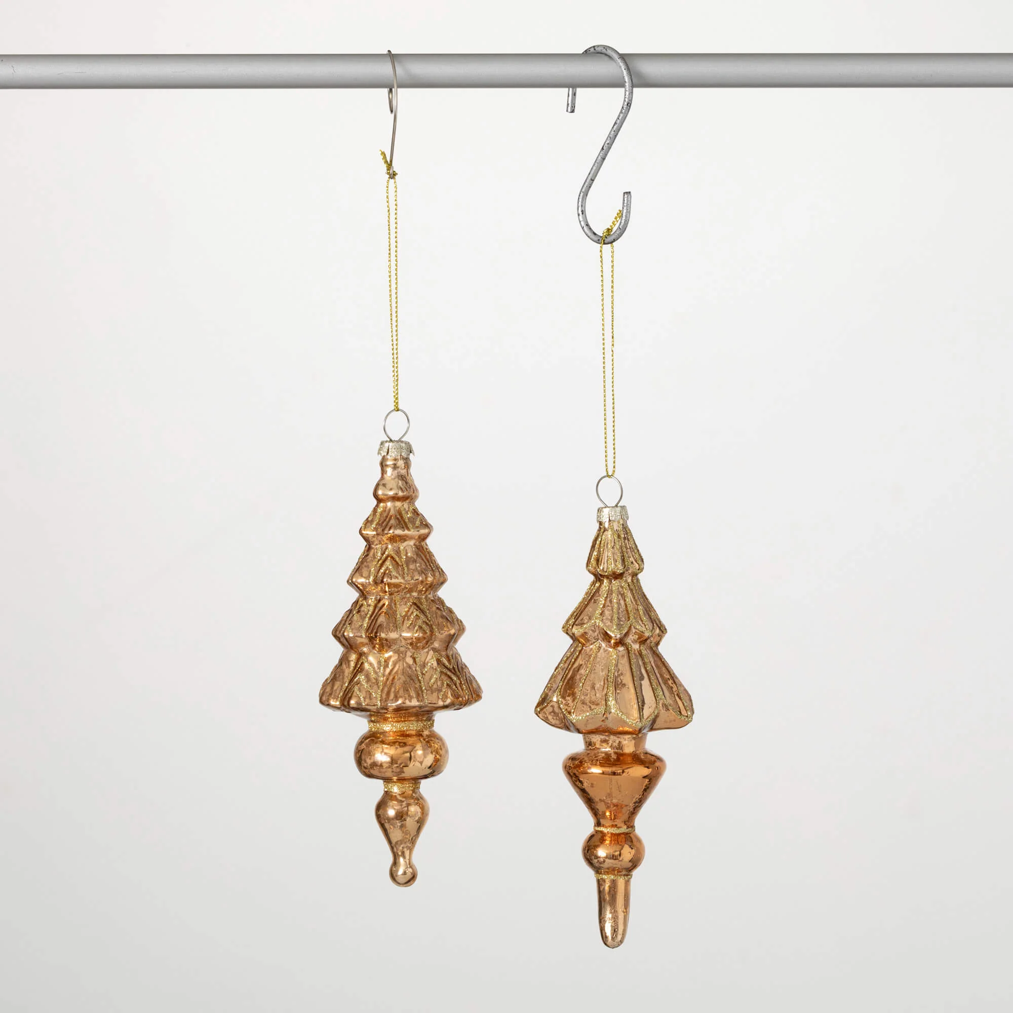 Official Gold Finial Christmas Tree Ornaments Lightweight