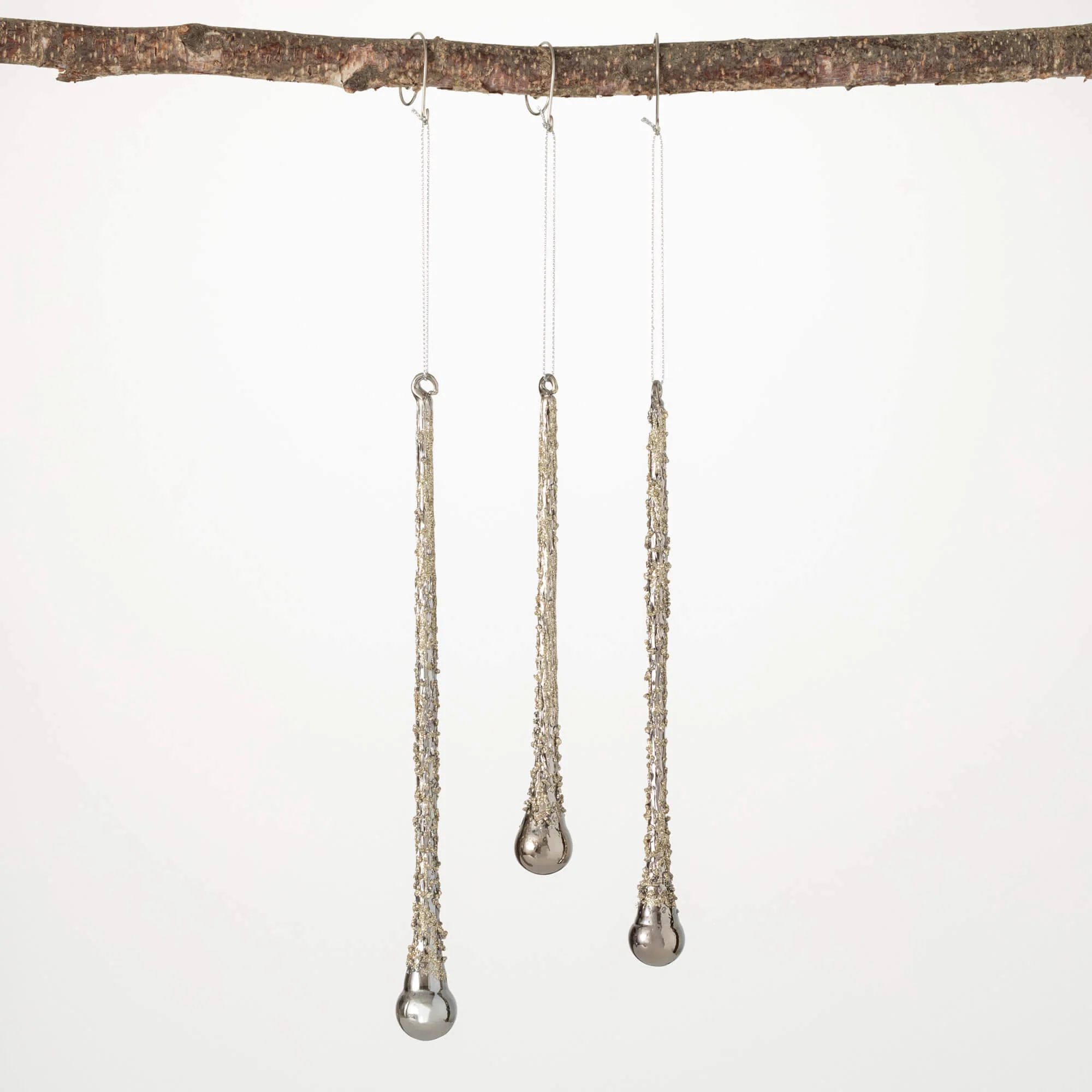 Premium Glitter Drop Ornaments Fine