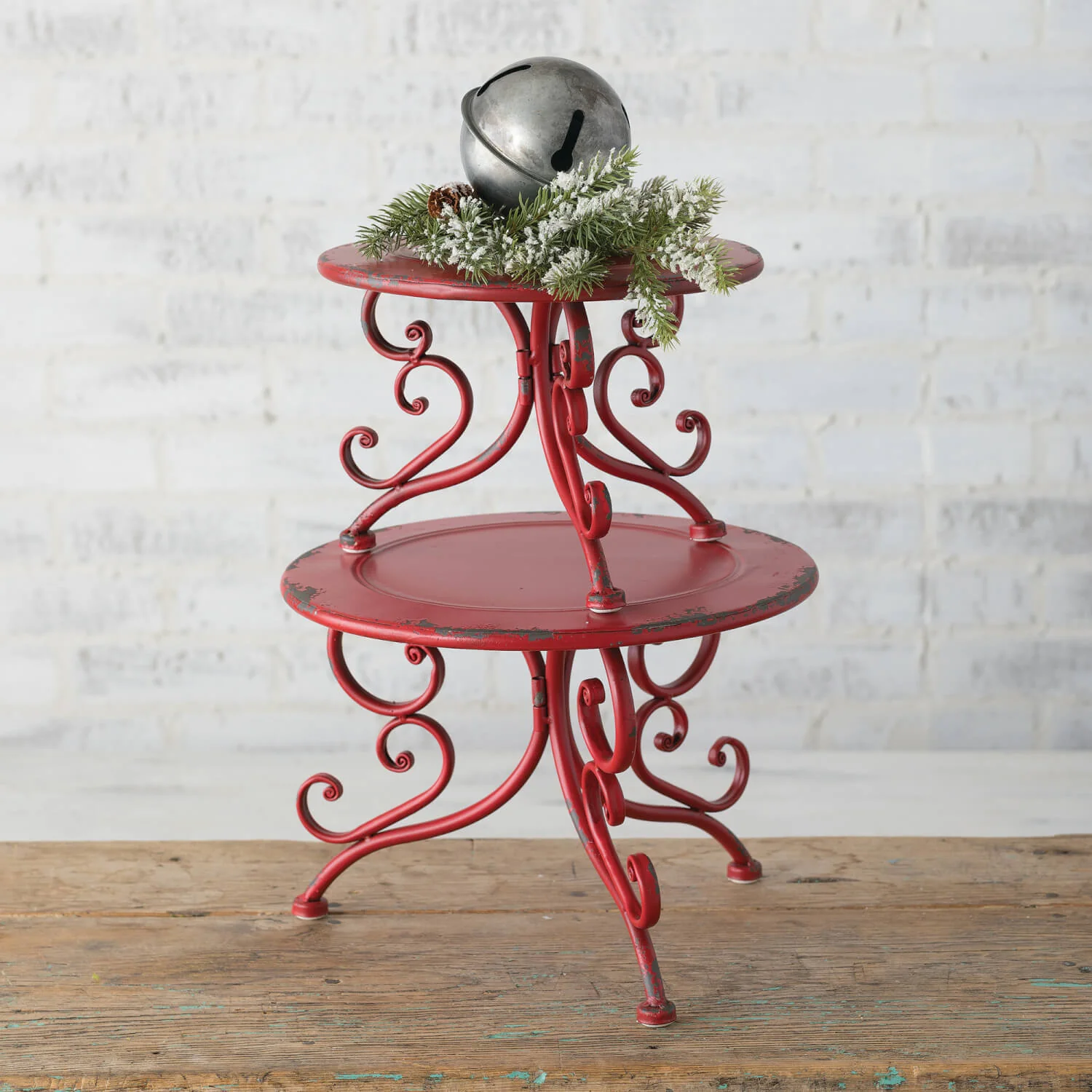 Versatile Rustic Red Tabletop Stands Organic