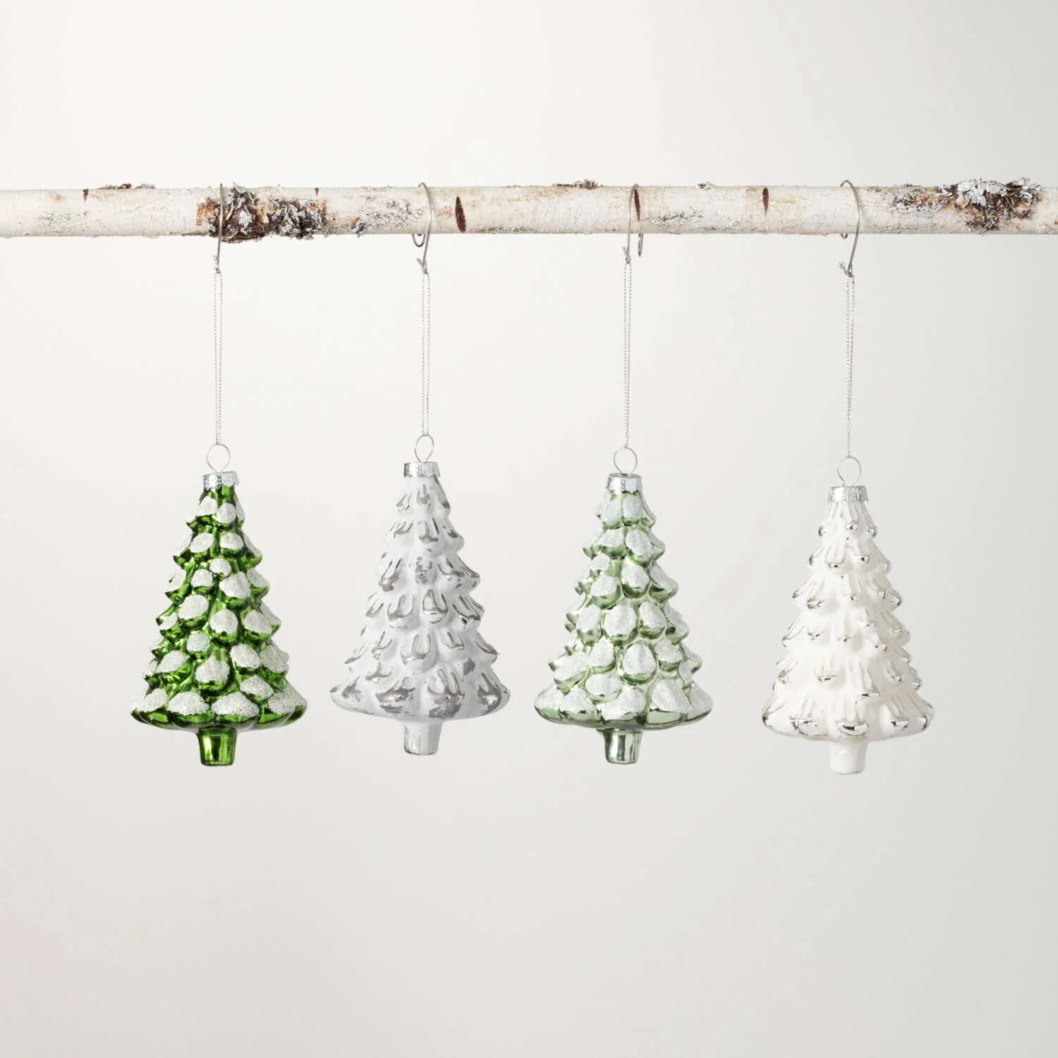 Eco-Friendly Glass Snowy Tree Ornaments Dependable