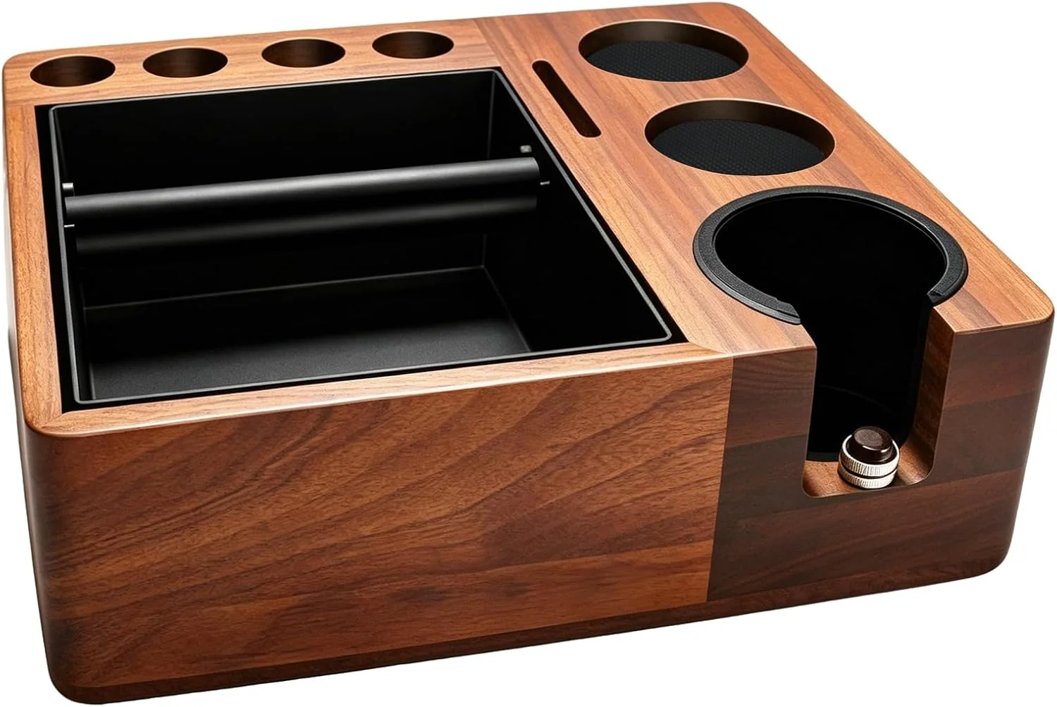 Quality Espresso tamping station knock box tamper station Espresso station fit for storage 51-58mm tamper distributor portafilter puck screen accessories 9 in 1 espresso knock box and tamper station Casual