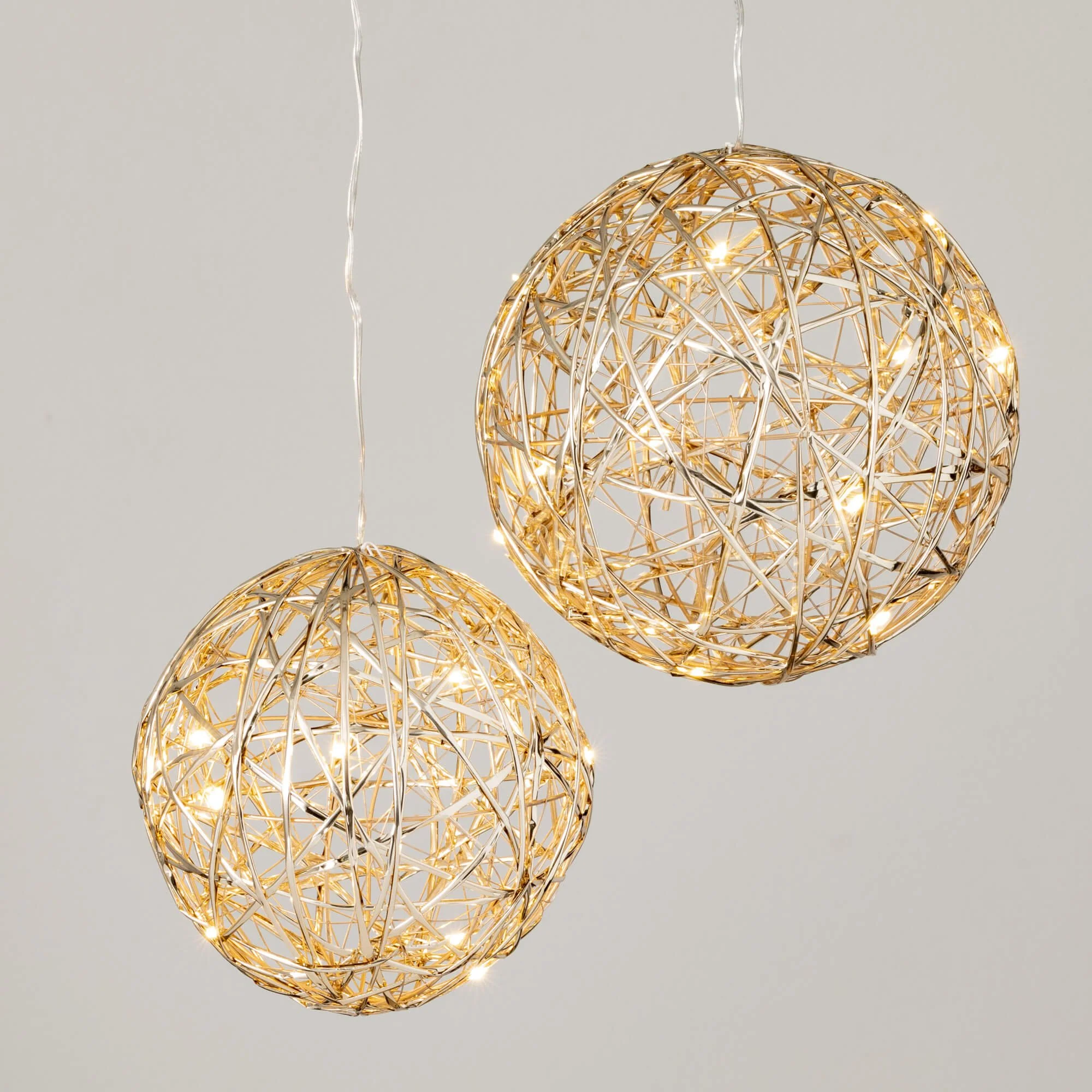 Artisan Lighted Hanging Globes Modern