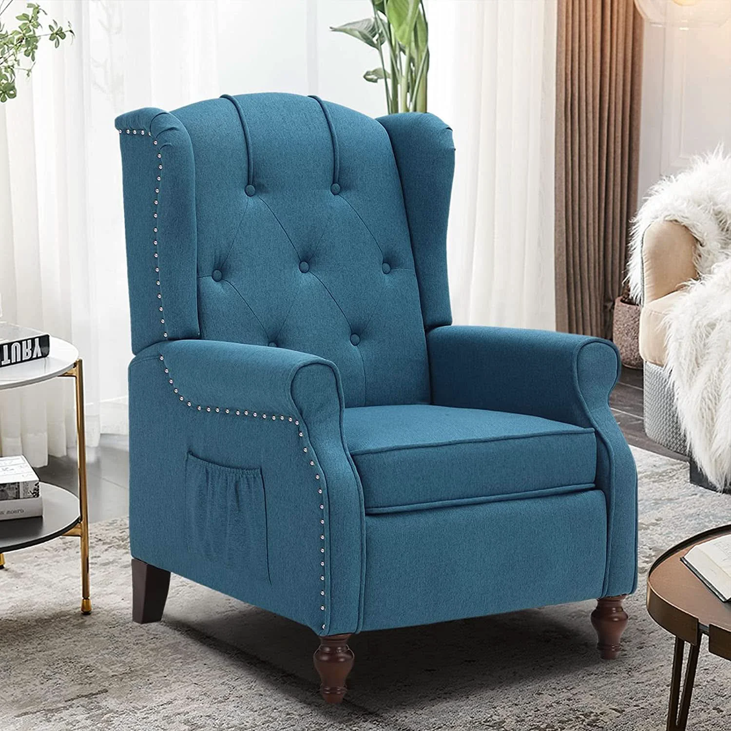 Original Wingback Recliner Chair With Massage And Heat Living Room Enhanced