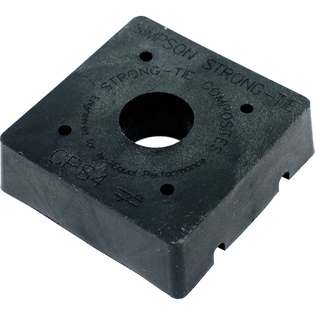 Practical Simpson Strong-Tie 4 In. x 4 In. Black Composite Standoff Post Base Recyclable