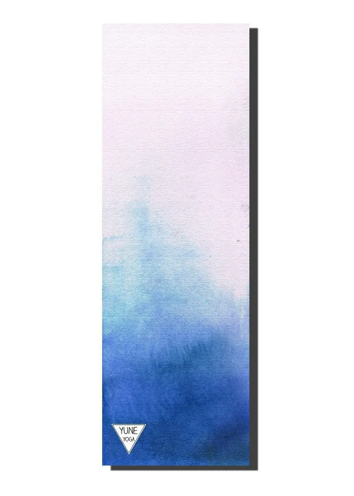 Detailed Yoga Mat 6mm Thick Blue Non-Slip Eco Friendly Yune Yoga Serenity Premium