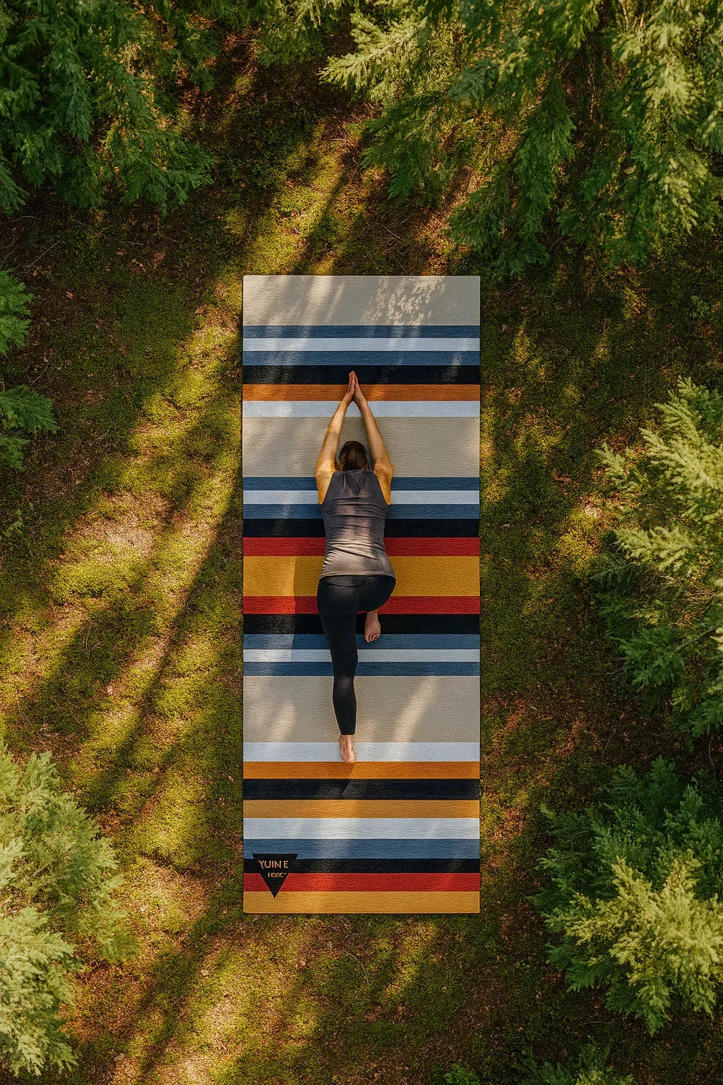 Long-Lasting Falcons Rest Yoga Mat – 6 mm Extra Thick Double-Sided Non-Slip Eco-Friendly PER with Multi-Color Trail-Inspired Design Yune Yoga Healthy
