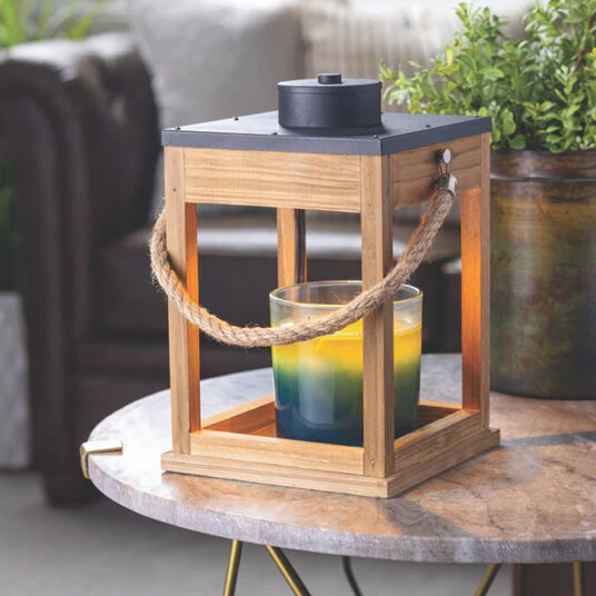 Clean Rope Wood Candle Warmer Lantern Refined