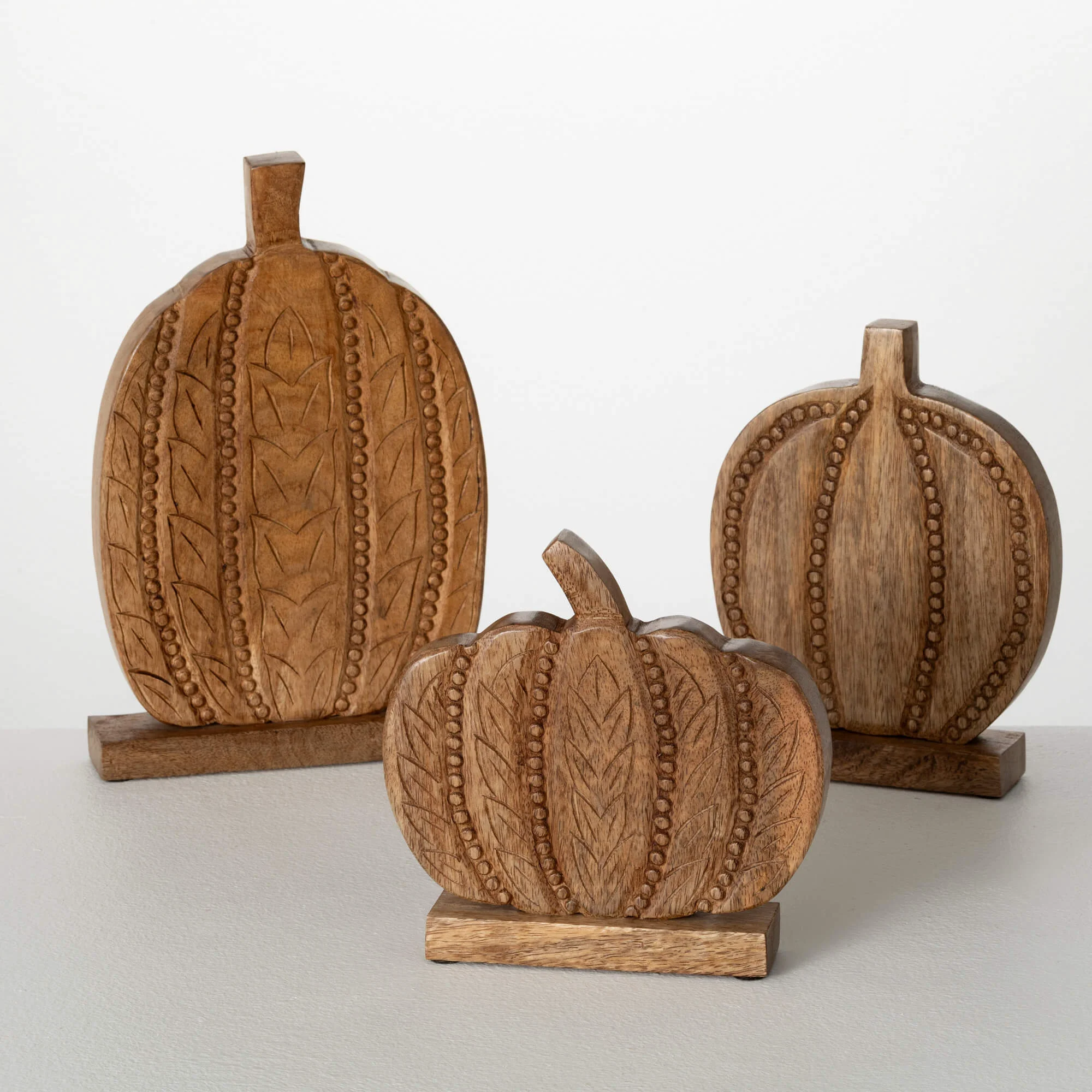 Long-Lasting Rustic Wooden Pumpkins Casual