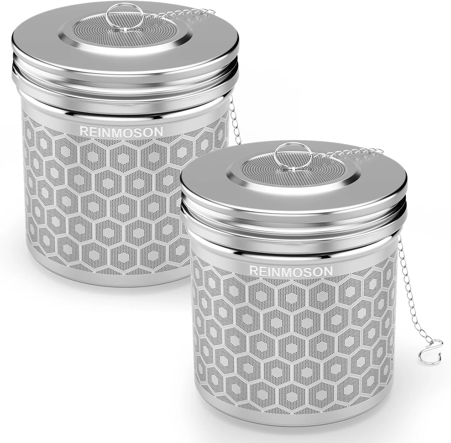 Fashionable 2 Pack Reinmoson Extra Large Tea Infuser for Loose Tea Spice Infuser for Cooking Extra Fine Mesh Large Tea Strainers for Loose Tea Authentic