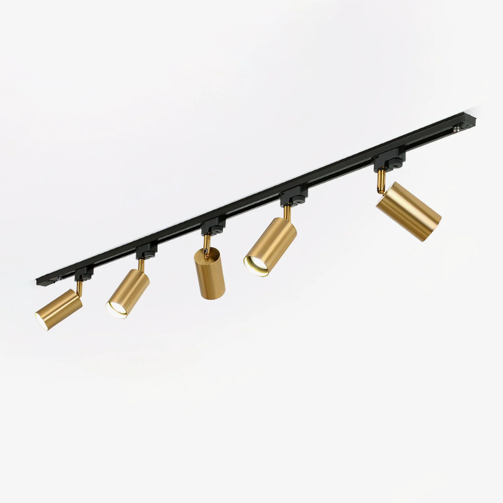 Unique Gilded Rail Track Light Selected