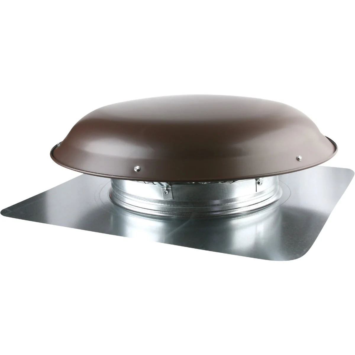 Innovative Ventamatic 1080 CFM Galvanized Steel Power Roof Mount Attic Vent Brown Selected