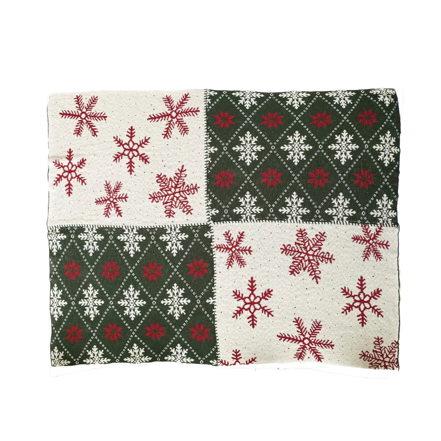 Responsible Cotton Knit Snowflake Pattern Throw Blanket 60 x 50 Prestigious