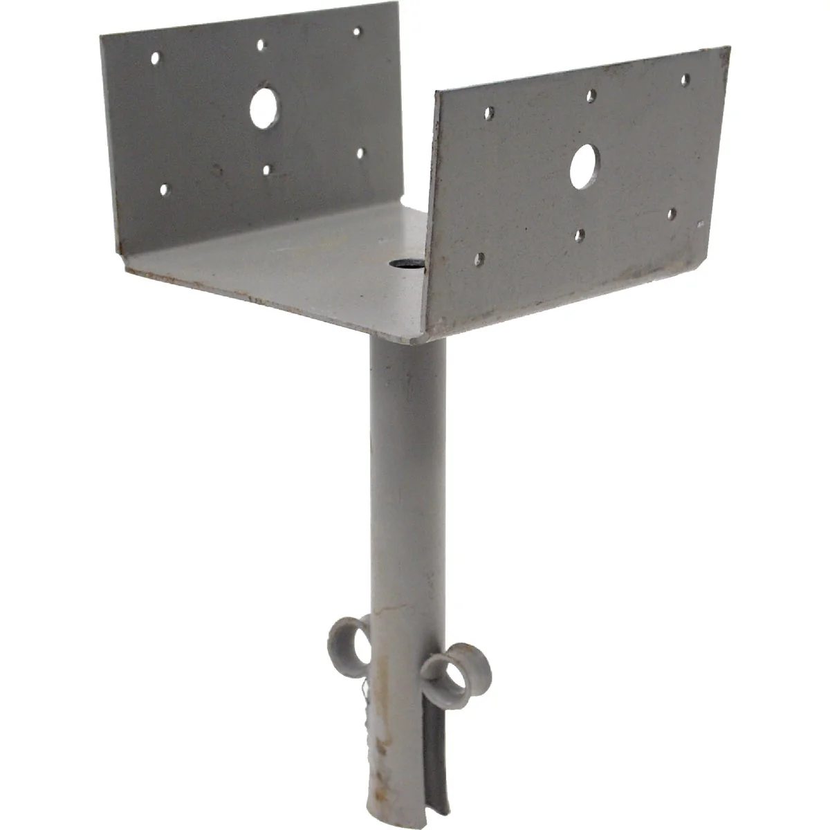 Green Simpson Strong-Tie 6 In. x 6 In. 12 ga Gray Paint d Post Base Modern