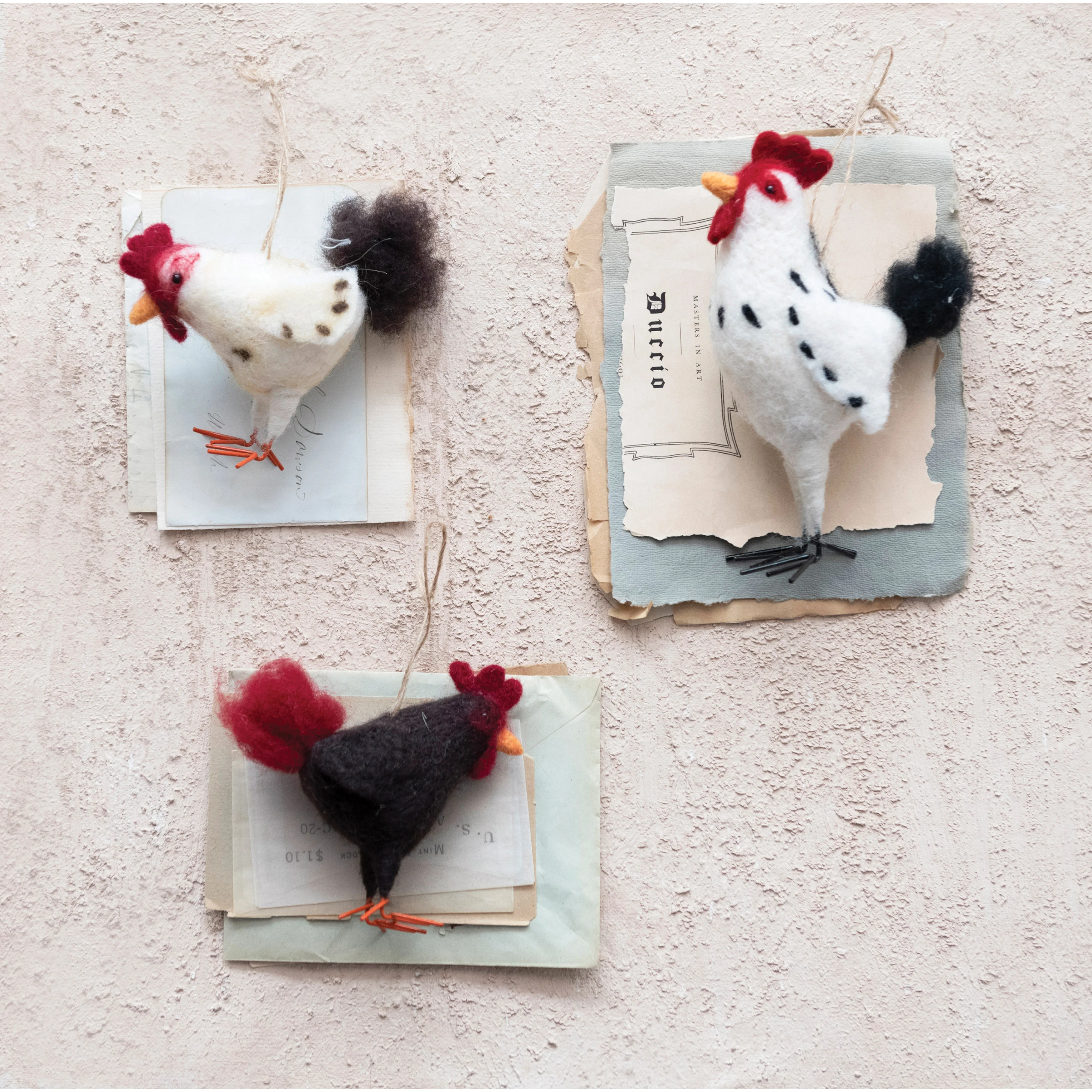 Minimalist Chicken Wool Felt Ornaments User-Friendly