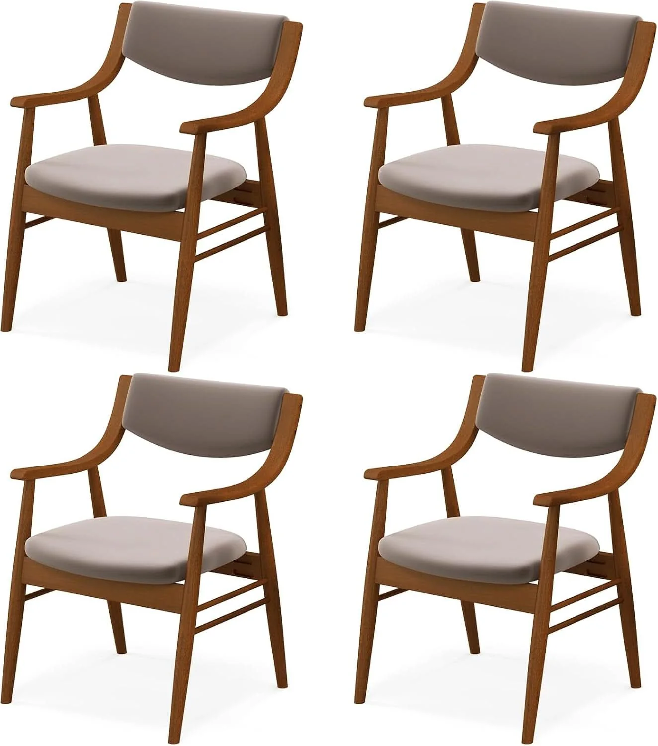 Environmentally Friendly Wooden Velvet Upholstered Dining Chairs Rubberwood Reliable