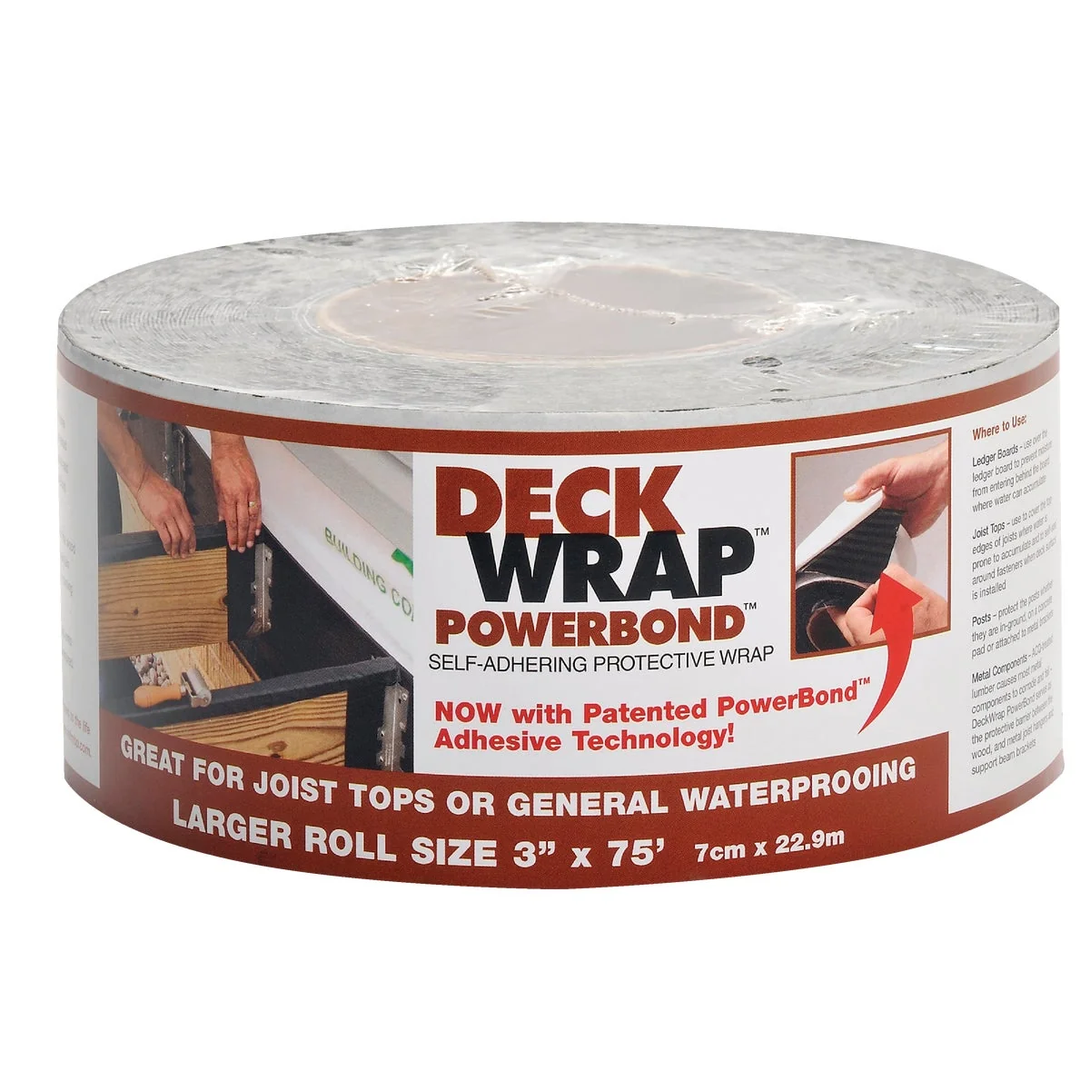 Functional Power Bond DeckWrap 3 In. X 75 Ft. Deck Flash Barrier Dependable