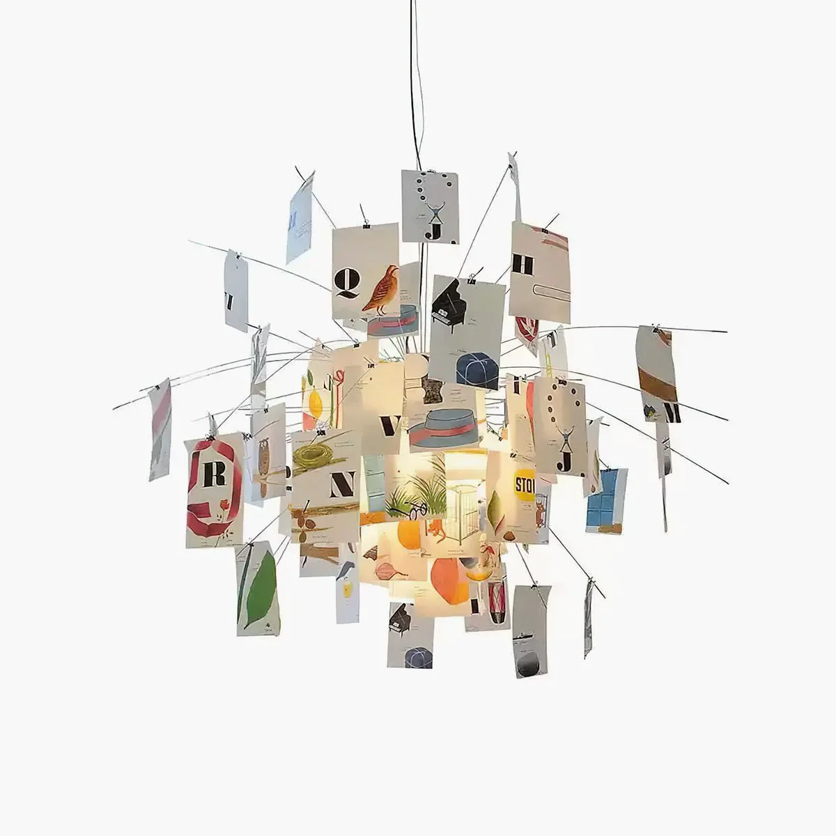 Crafted Paper Chandelier Pure