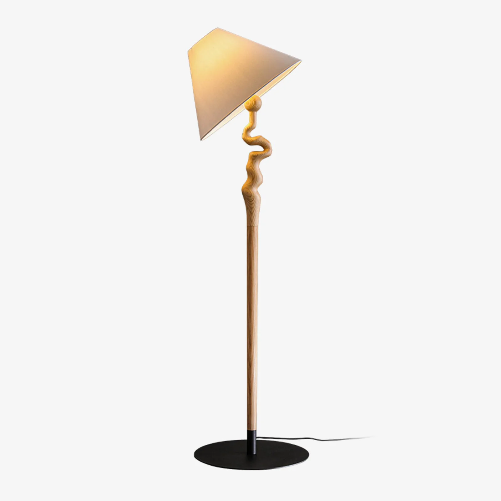 World-Class Serpentine Twist Floor Lamp Natural