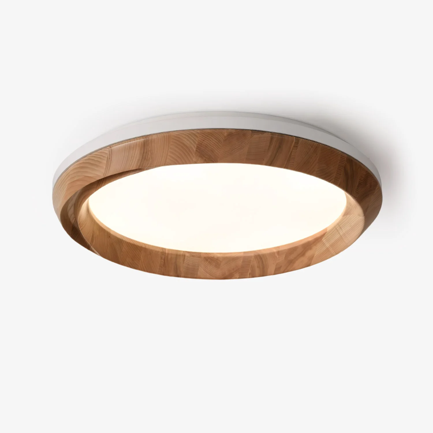 Enhanced Ripple Wood Ceiling Light Pure