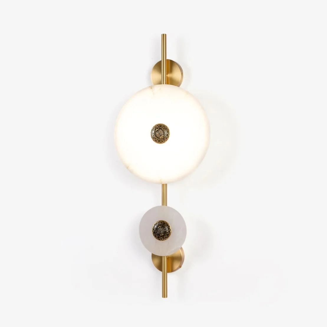 Contemporary Alabaster Eclipse Wall Light Exceptional
