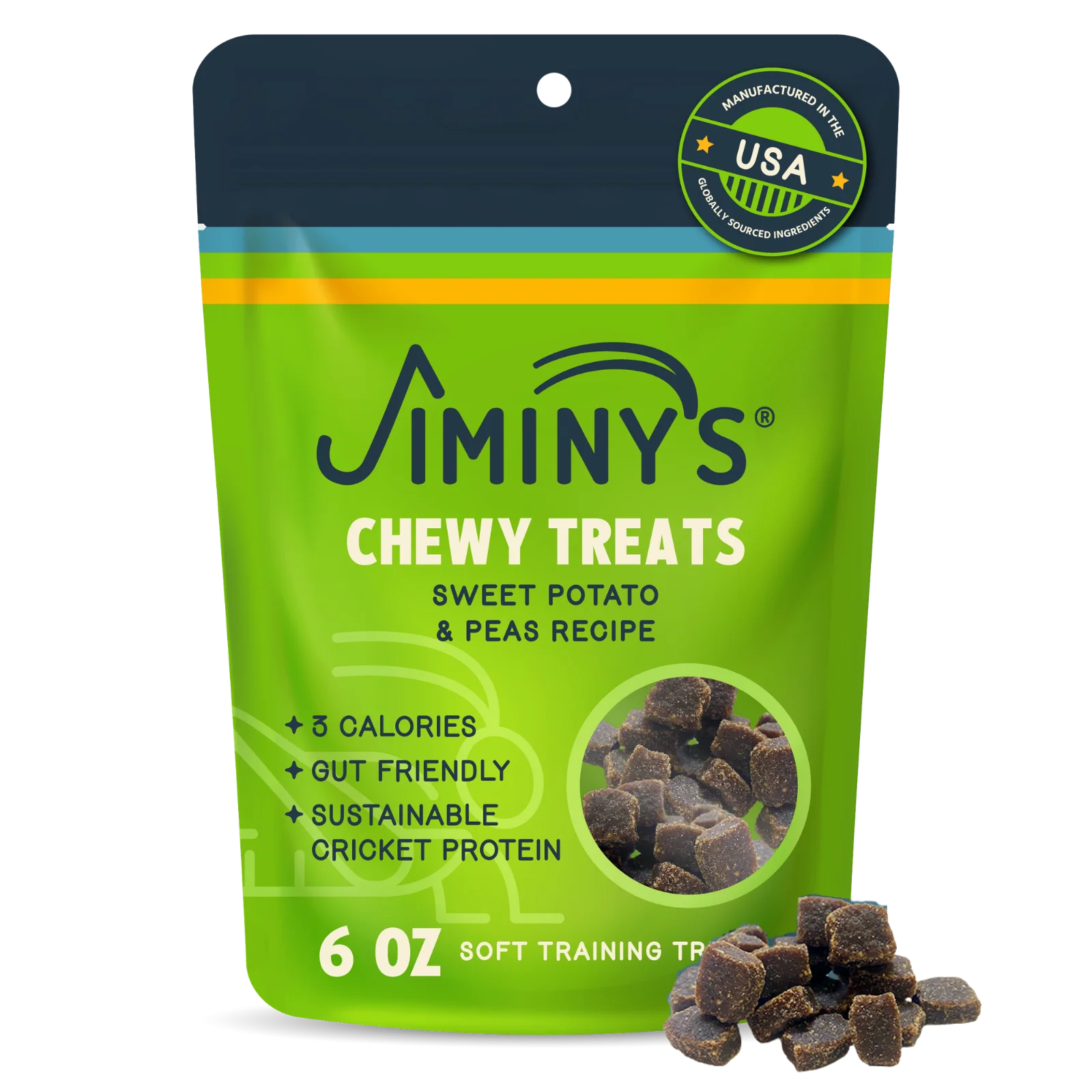 High-End Jiminy's Chewy Sweet Potato Peas Training Treats Breathable
