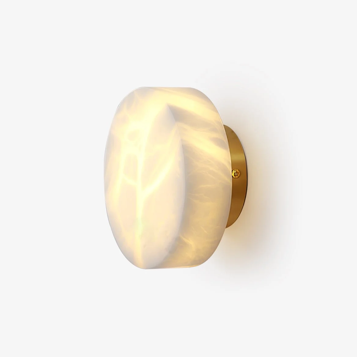 Premium Material Cylindrical Alabaster Wall Light Genuine