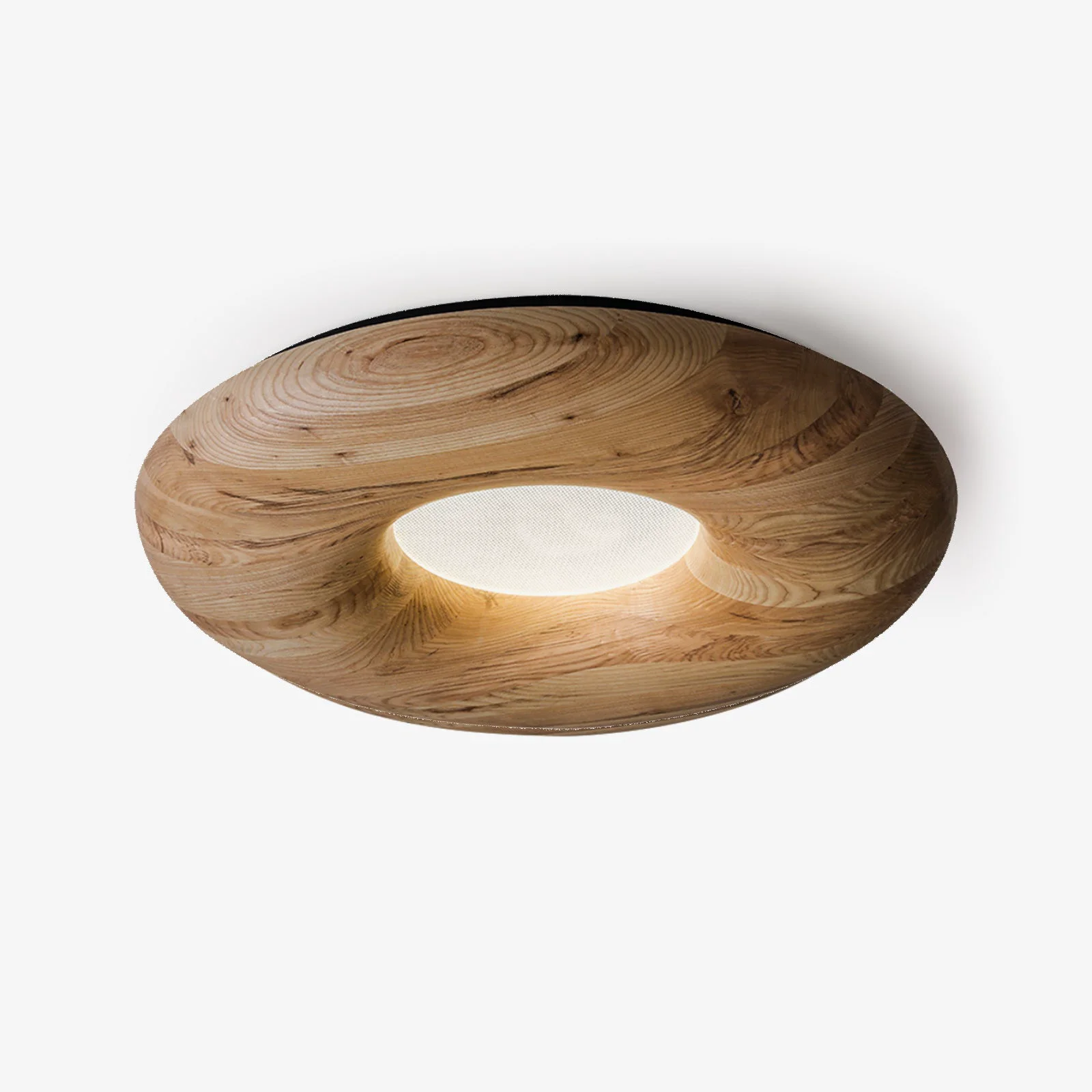 Convenient Donut Wood Ceiling Light Classic