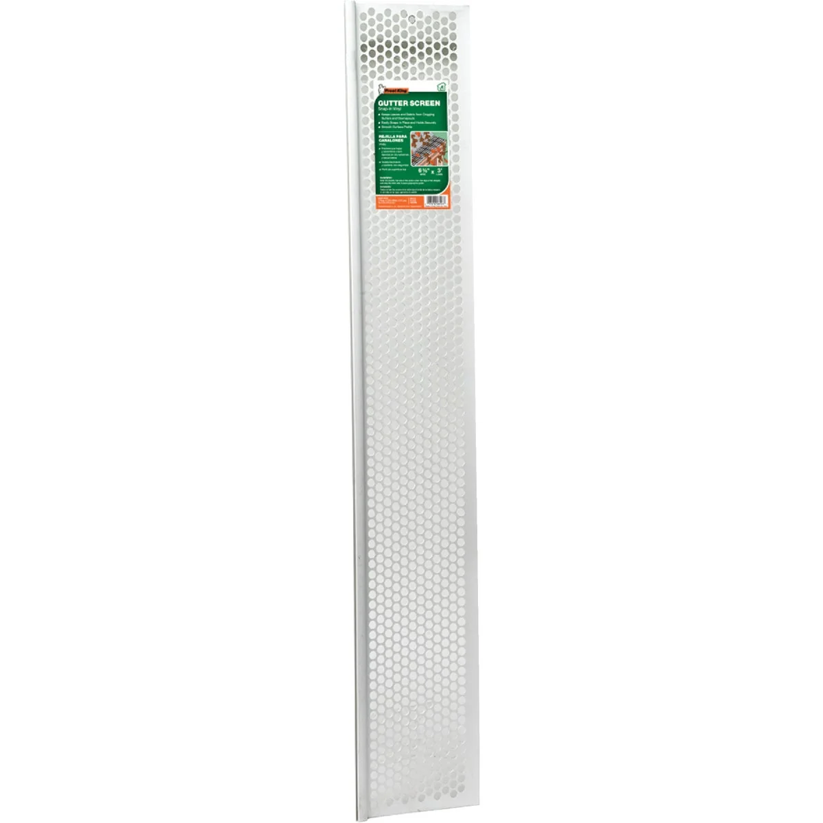 Fine Frost King 6-1 2 In. x 3 Ft. White Vinyl Snap-In Gutter Screen Practical
