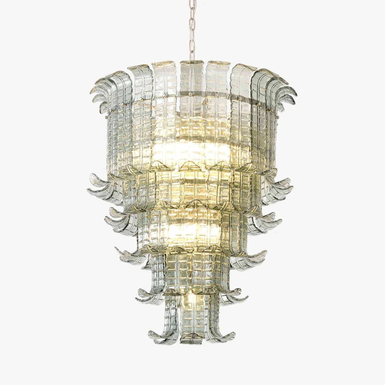 First-Class Cascade Murano Chandelier Outstanding