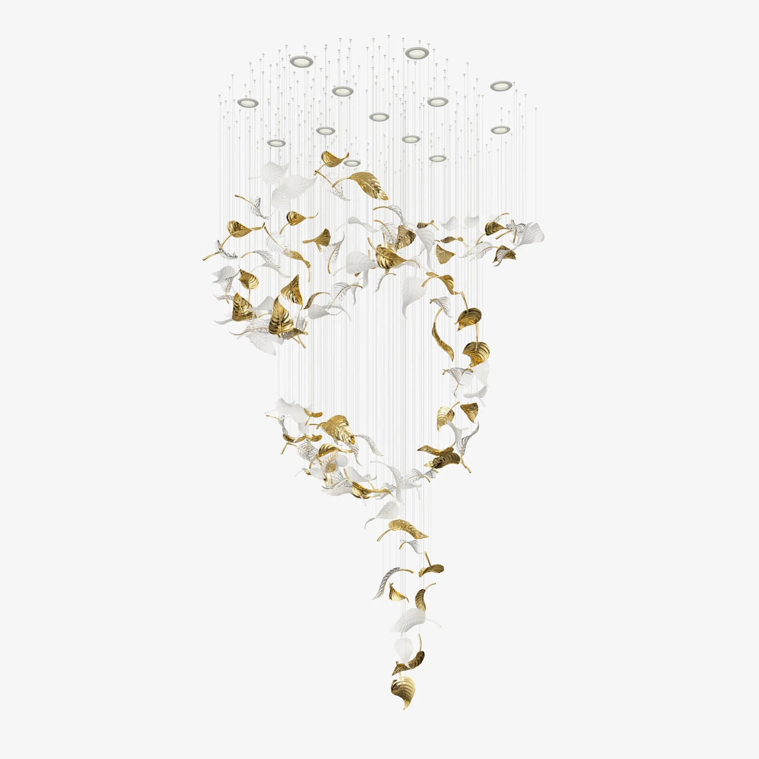 Powerful Linden Leaves Chandelier Effective