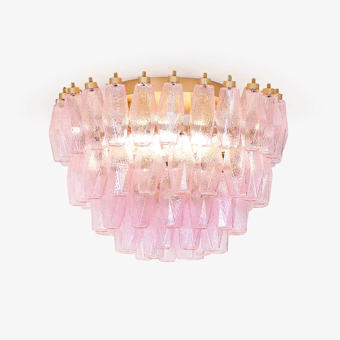 Recyclable Poliedri Murano Pink Ceiling Light Excellent