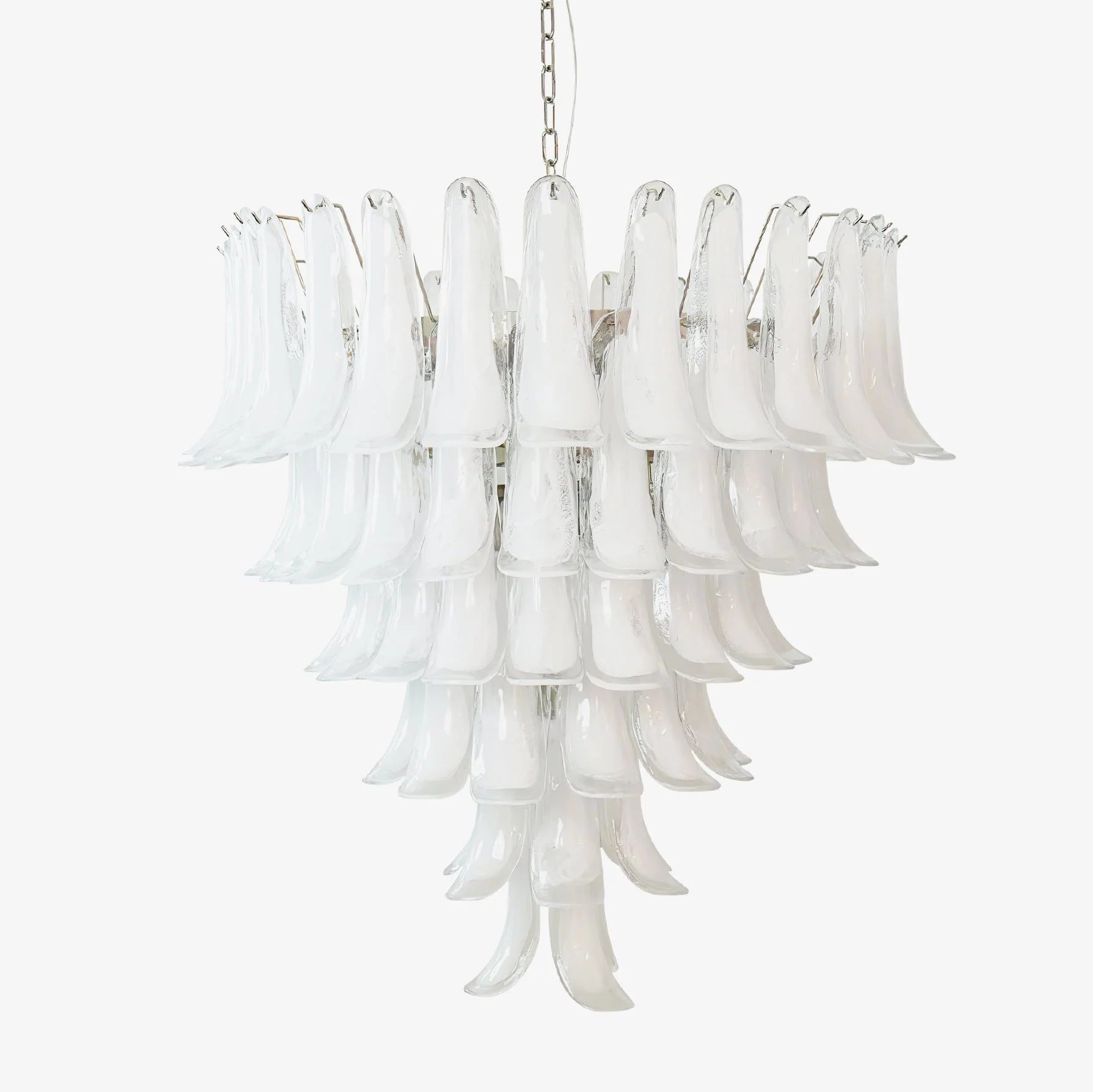 Smart Murano White Glass Petals Chandelier Top-Quality
