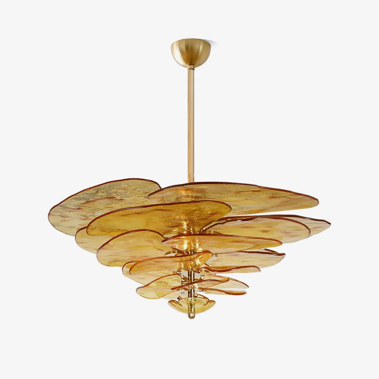 Reliable Golden Petals Murano Chandelier Convenient