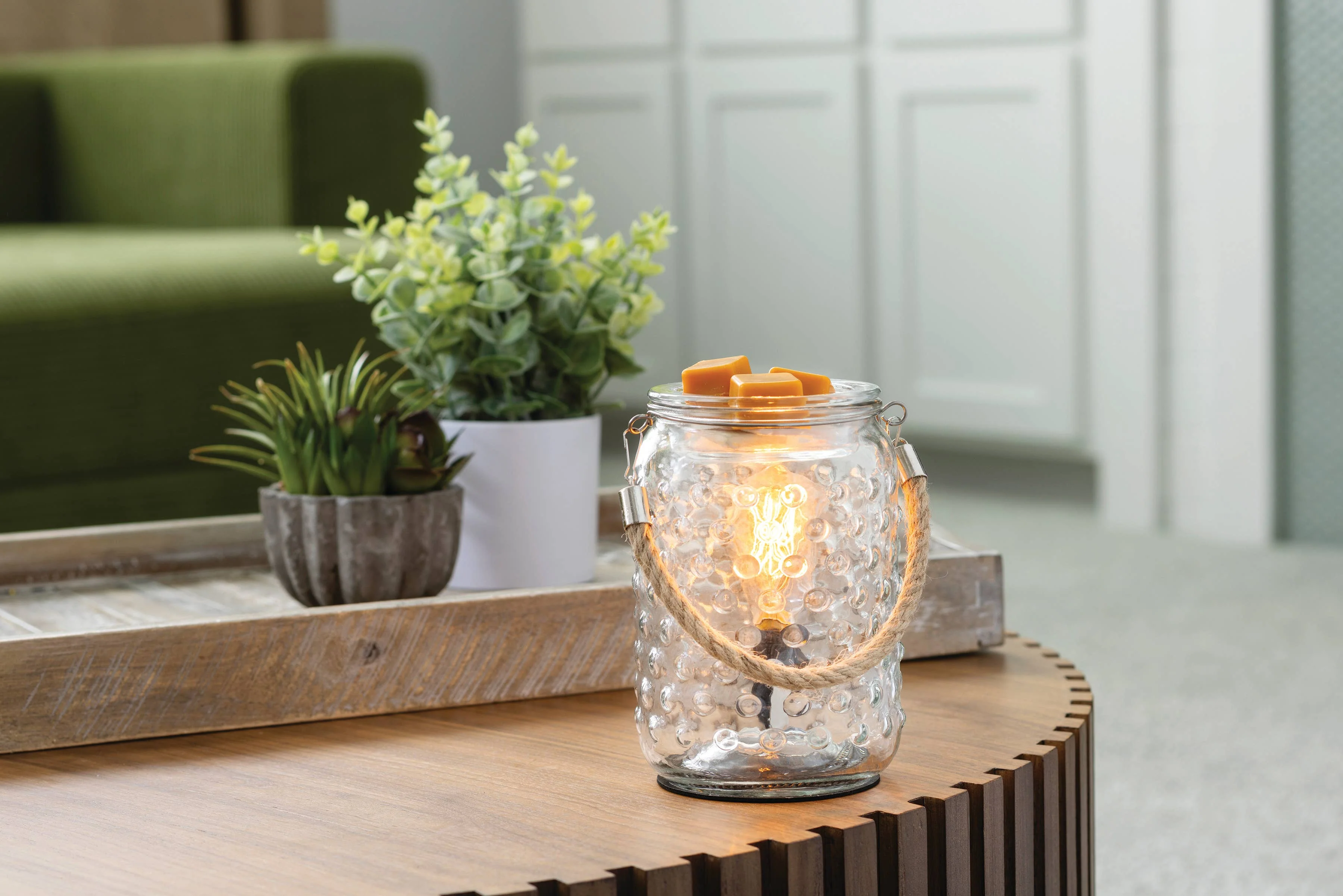 Smooth Hobnail Rope Vintage Bulb Illumination Fragrance Warmer Quality