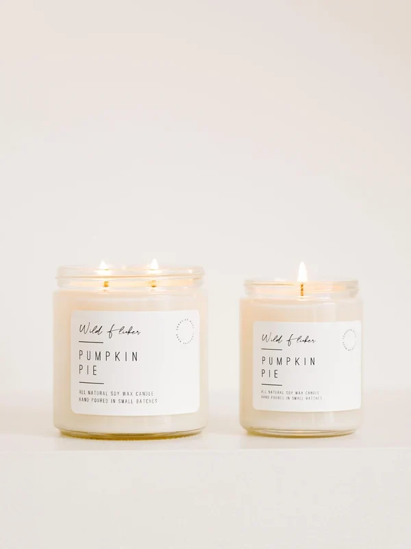 Effective Pumpkin Pie Soy Wax Candle Organic
