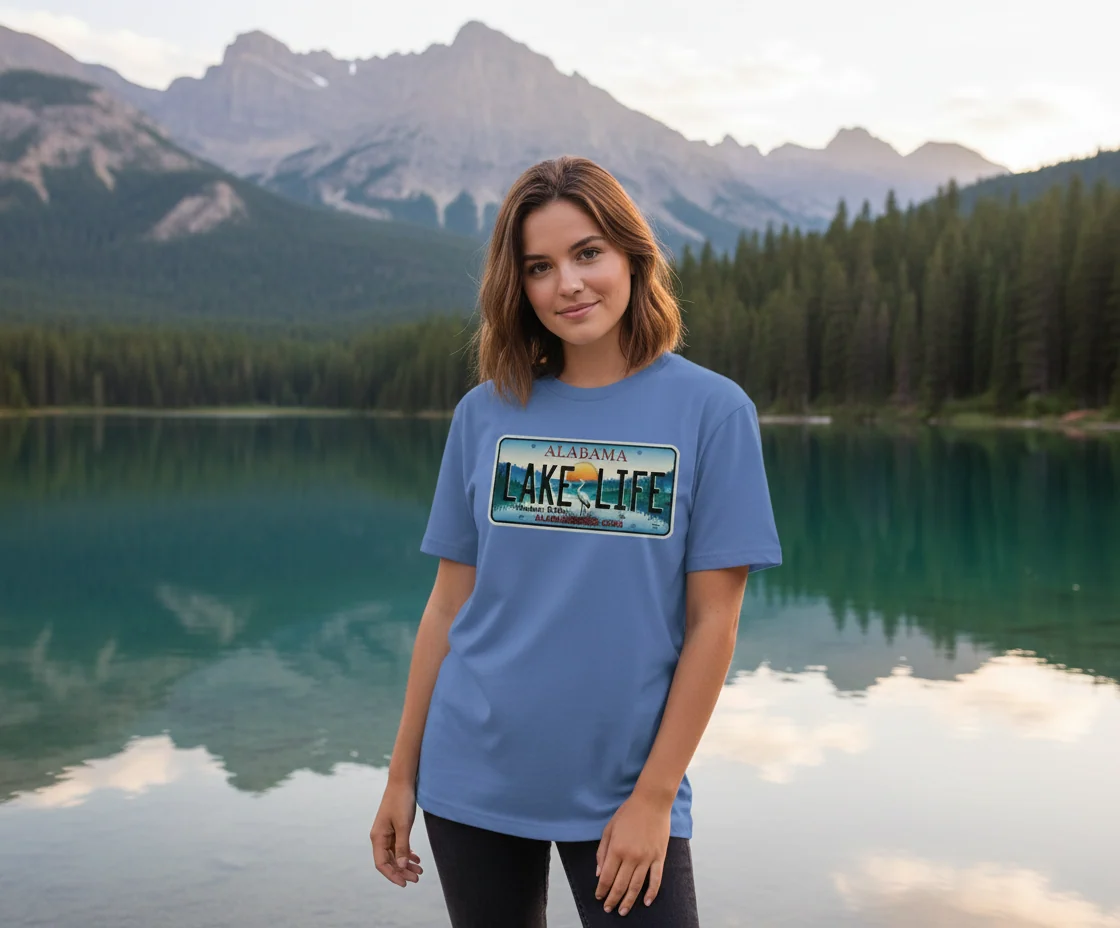 User-Friendly Alabama Lake Life Tag Shirt Natural