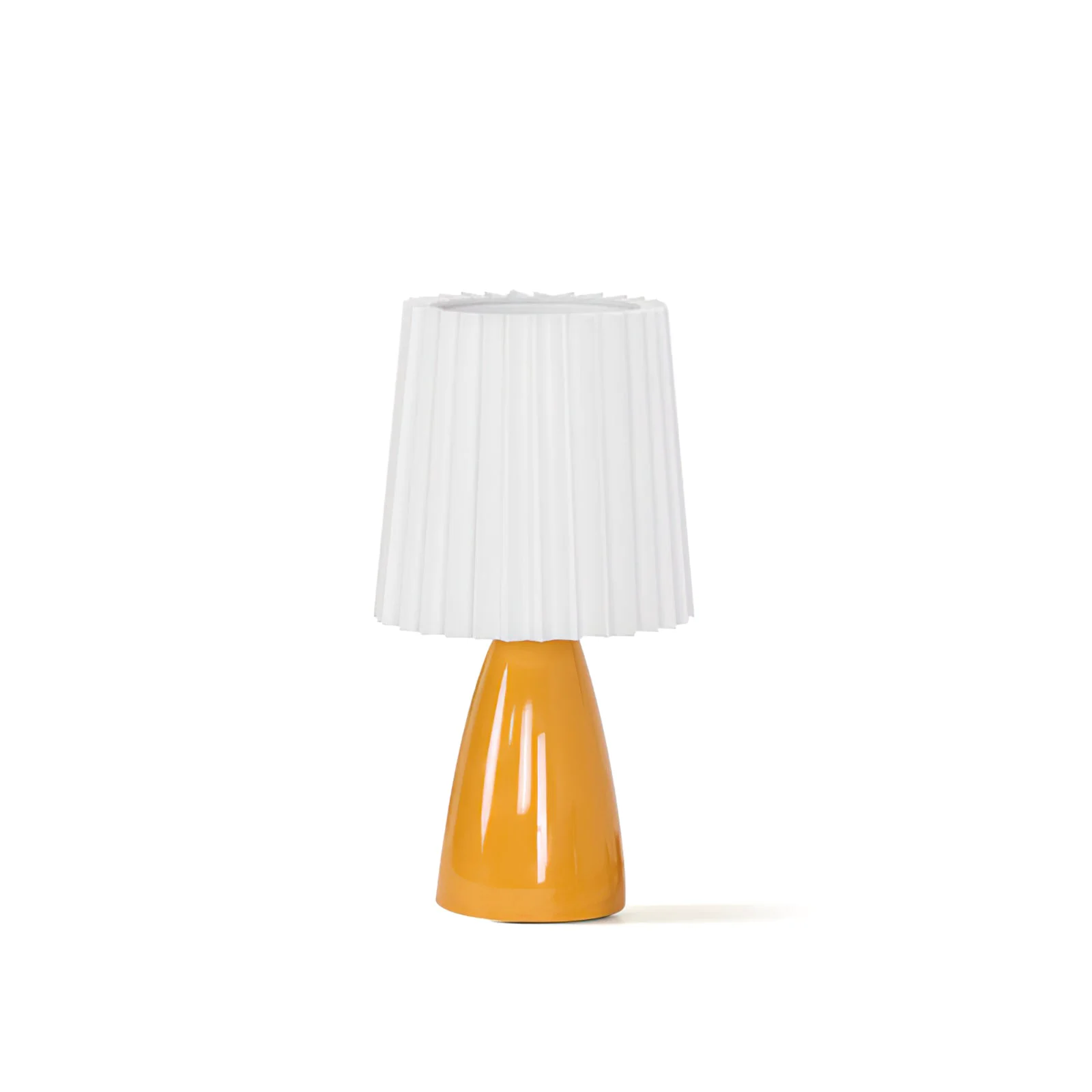 Carefully Designed Amber Glow Pleated Shade Table Lamp Selected