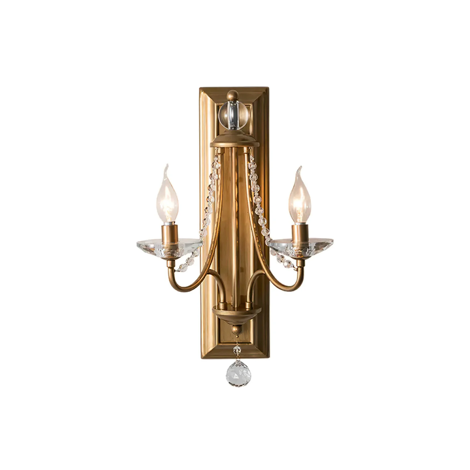 Dependable French Country Wood Backplate Wall Lamp Premium
