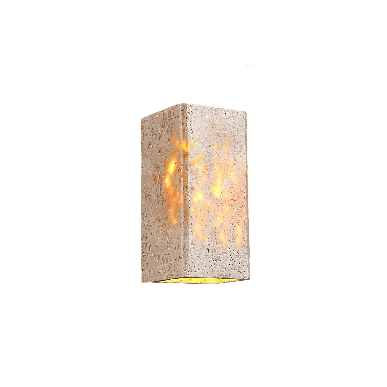 Contemporary Rectangular Stone LED Wall Lamp High-Quality
