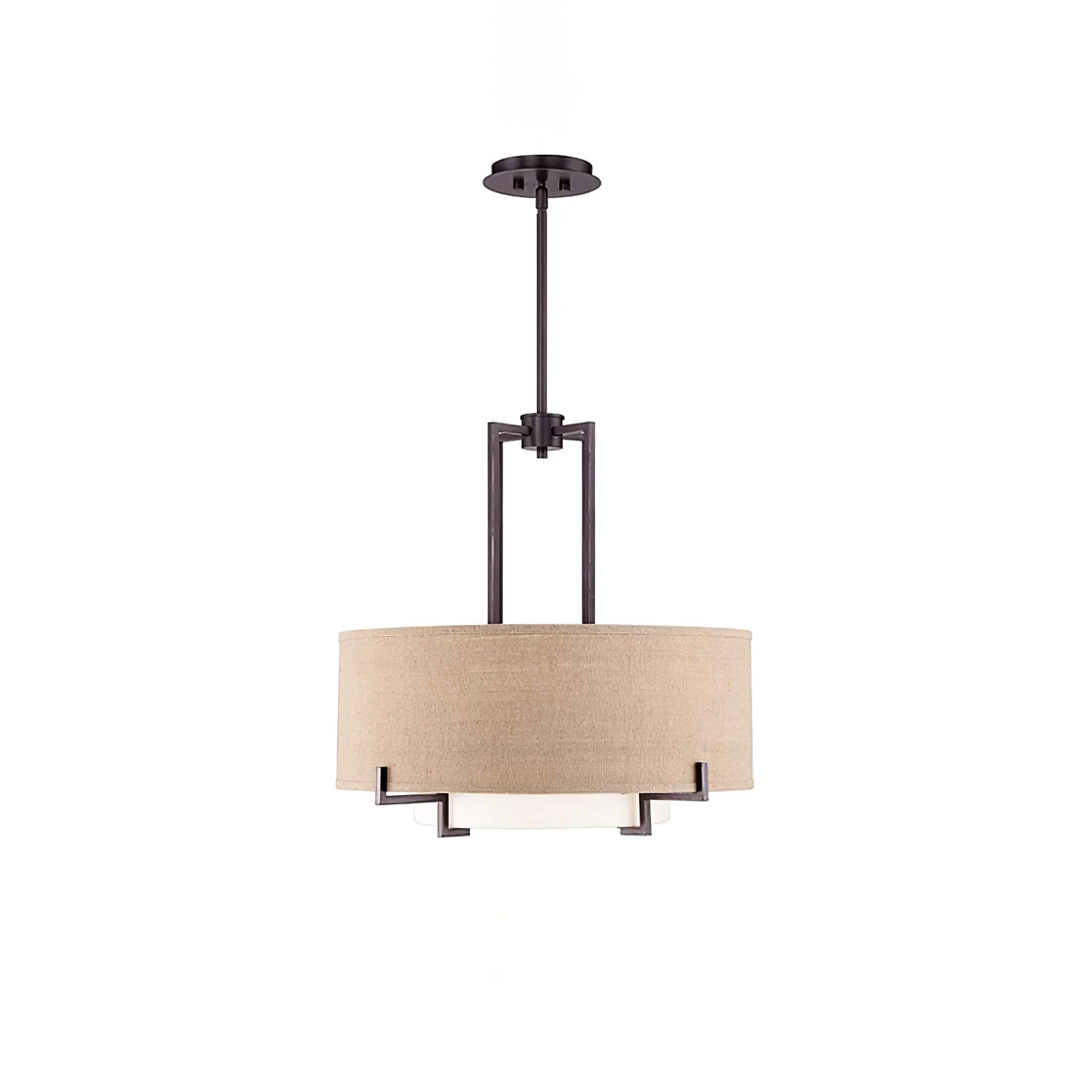 Authentic Concentric Shade Layered Fabric Pendant Lamp Premium Material