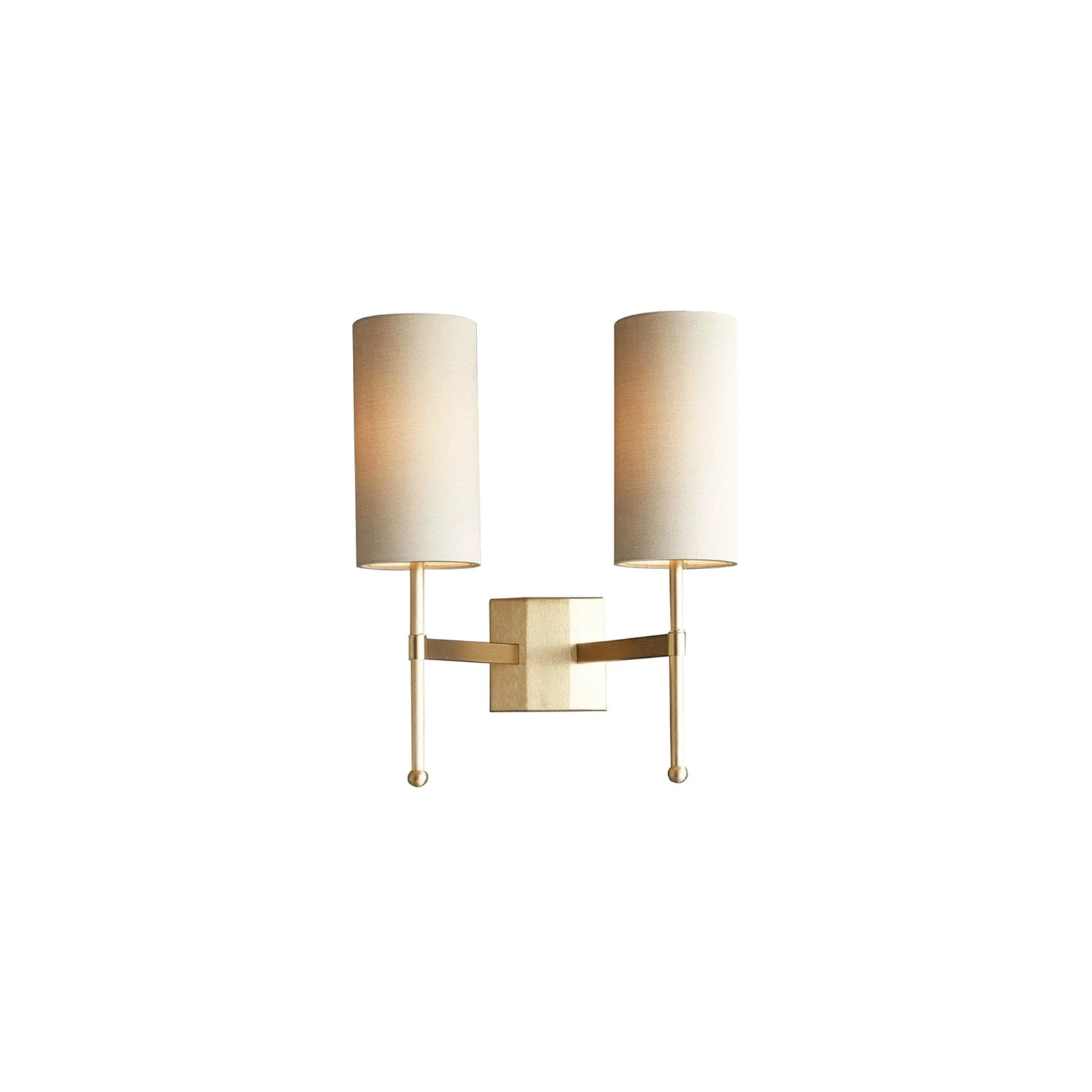 Fashionable Silk Double Rod Brass Wall Lamp Excellent