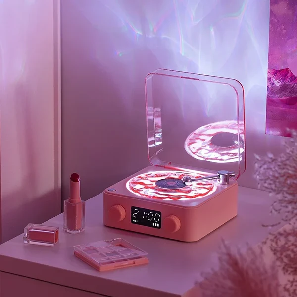 Effective Retro Vinyl Bluetooth Speaker with White Noise and RGB Light Next-Generation