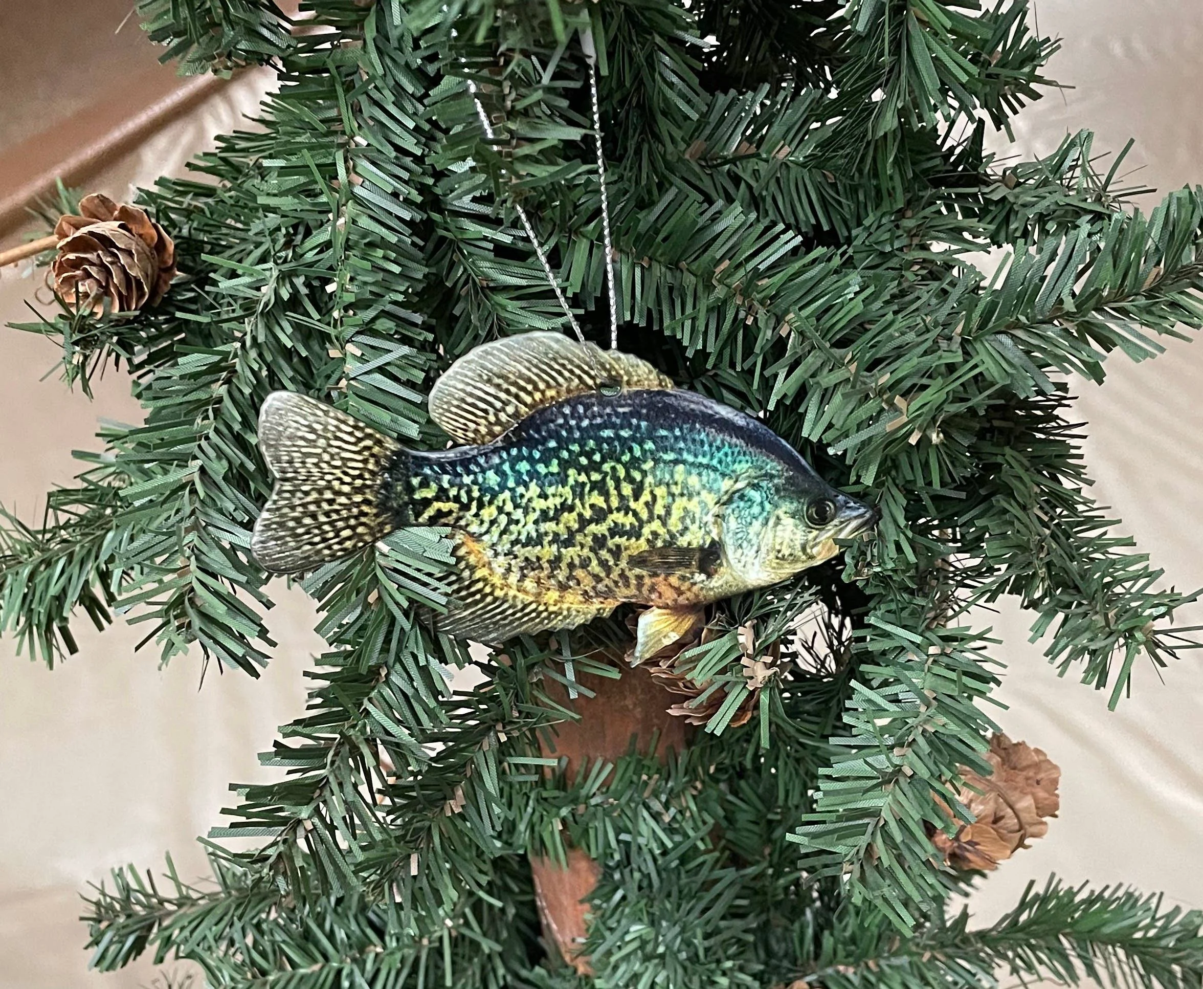 High-Grade Crappie Fish Ornament istic Christmas Fish Ornaments Flexible
