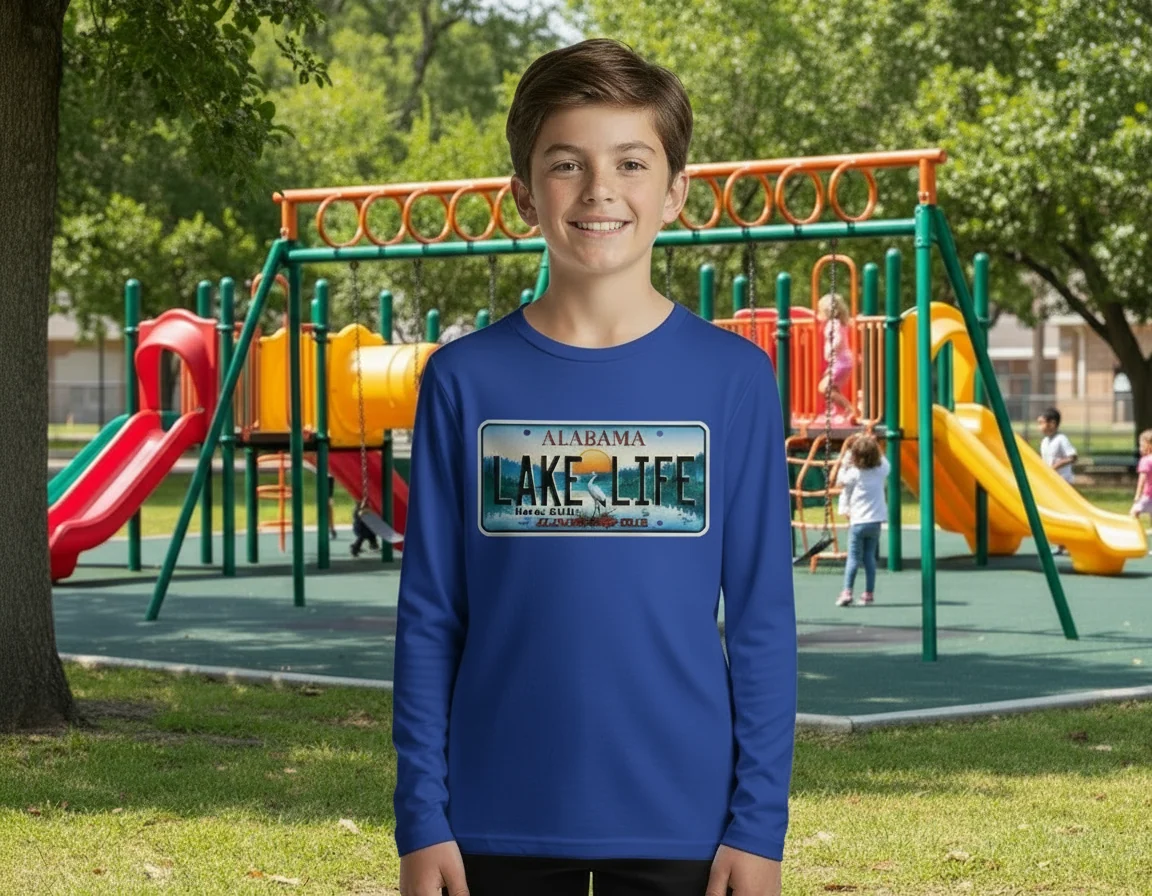 Next-Generation Alabama Lake Life Tag Youth Shirts Crafted