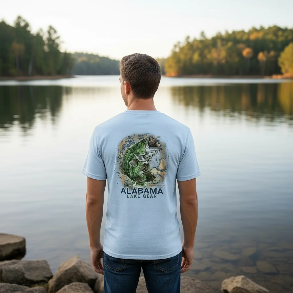High-Quality Bass Range - Alabama Lake Gear T-Shirt Premium Material
