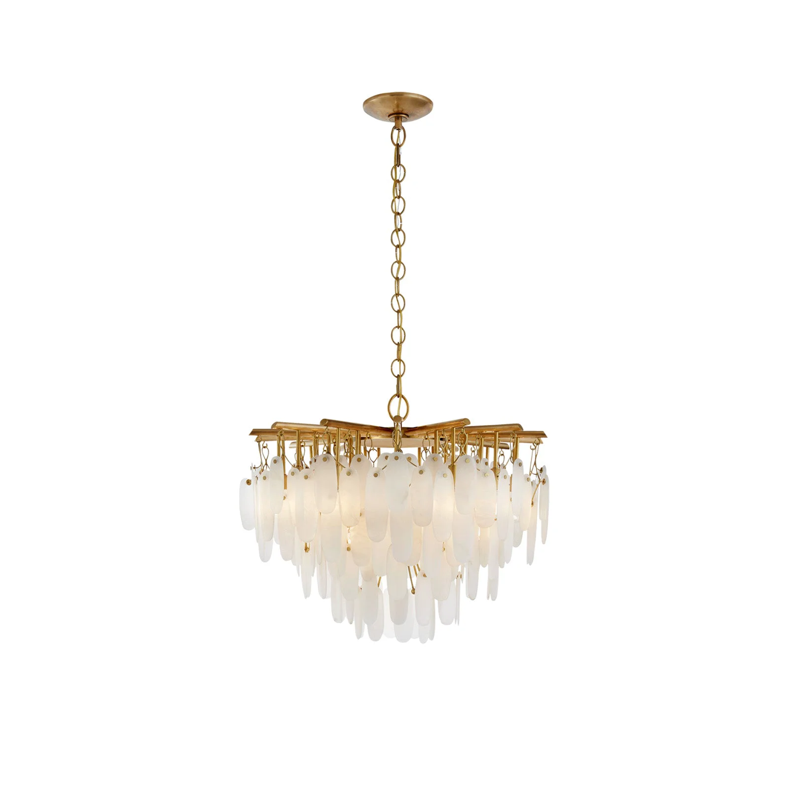 Stylish Cora Opulent White Waterfall Chandelier Lightweight
